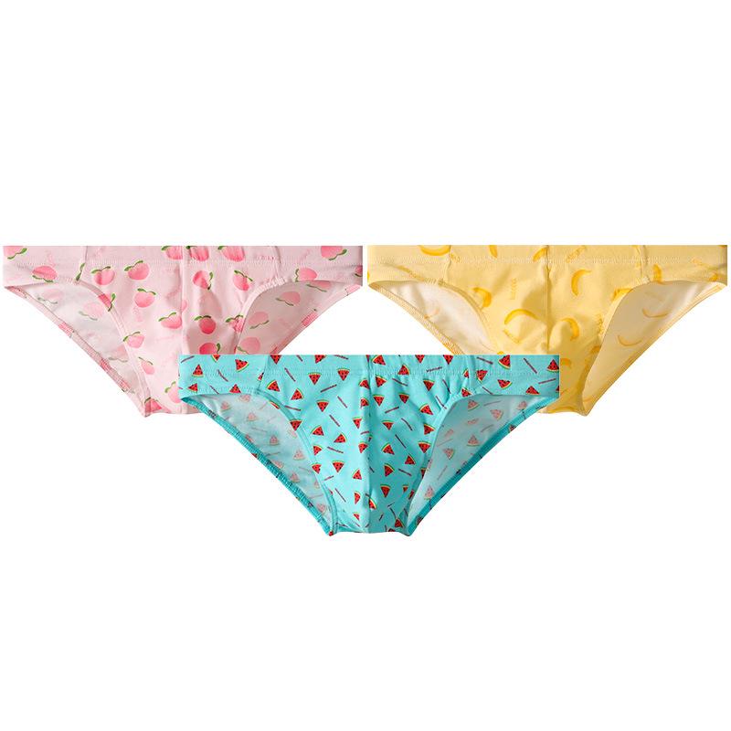 Men's Cotton Breathable Triangle Briefs - Trendy, Printed, Youthful Design