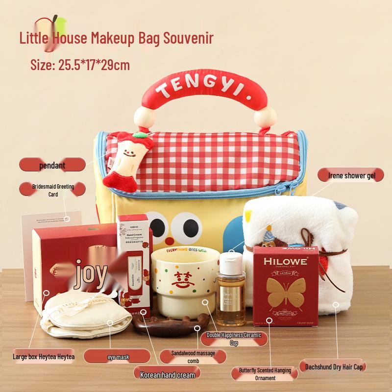 Geantă de machiaj elegantă pentru domnișoarele de onoare - Set cadou perfect pentru nuntă