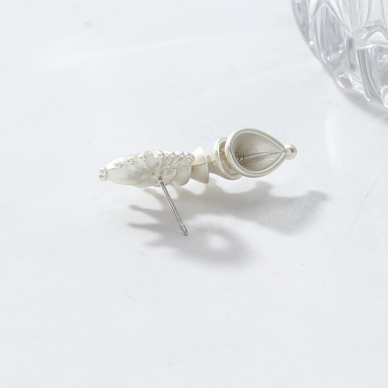 Gothic Personality Stereo Conch Metel Stud Earrings Ring For Men Women  Punk Jewelry Accessories Halloween Gifts