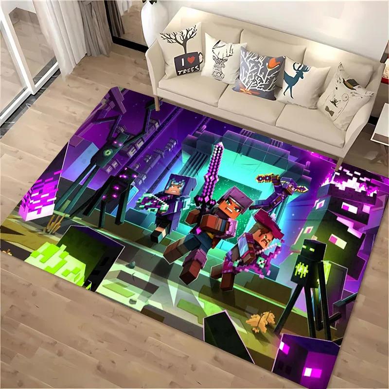 

3D Печать Ковер M-M1necraft для Гостиной Спальни Прихожей Alfombra Противоскользящий Мягкий Коврик Ковер для Дивана Придверный Коврик Домашний Декор Коврик Подарок 40x60cm (16x24in)