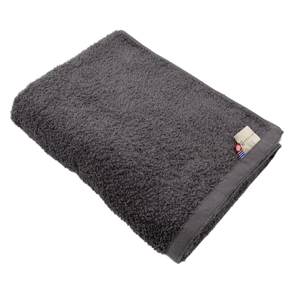 Imabari Bath Towel High Medium Highly Set of Made In 70 X 130 Cm Towel, Towel, Set, Lien, Quality, Thickness, Absorbent, Plain, Grey, 2, Japan, 100%