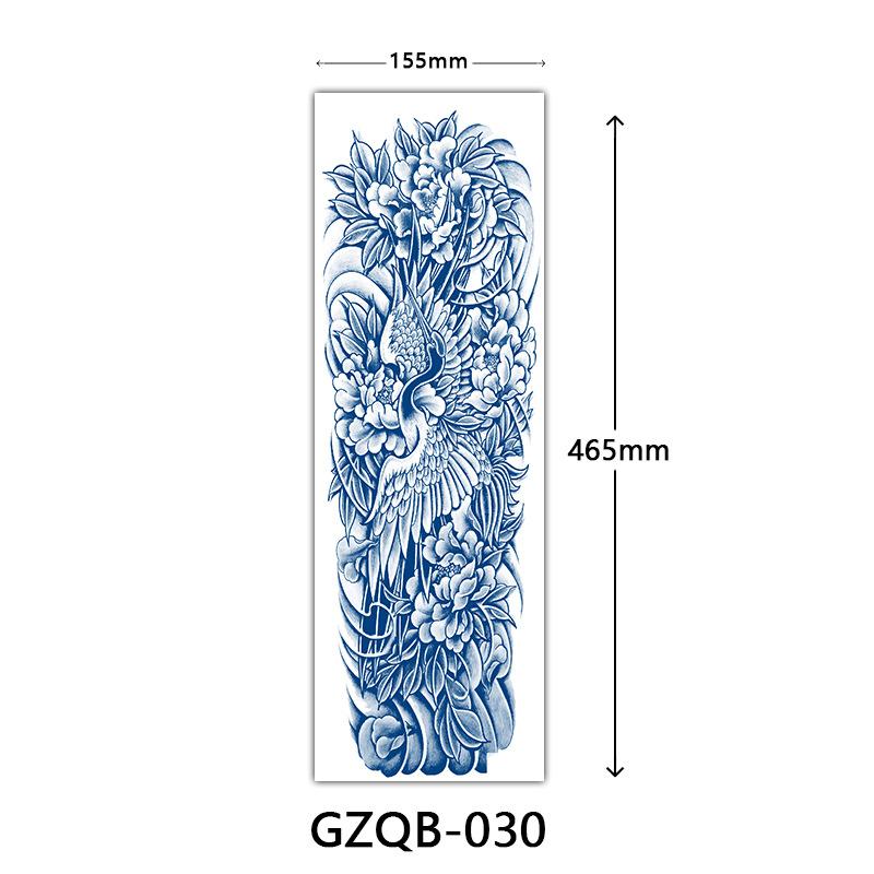 Herbal Tattoo Stickers, Semi-Permanent Tattoo Stickers, Herbal Juice Full Arm Tattoo Stickers