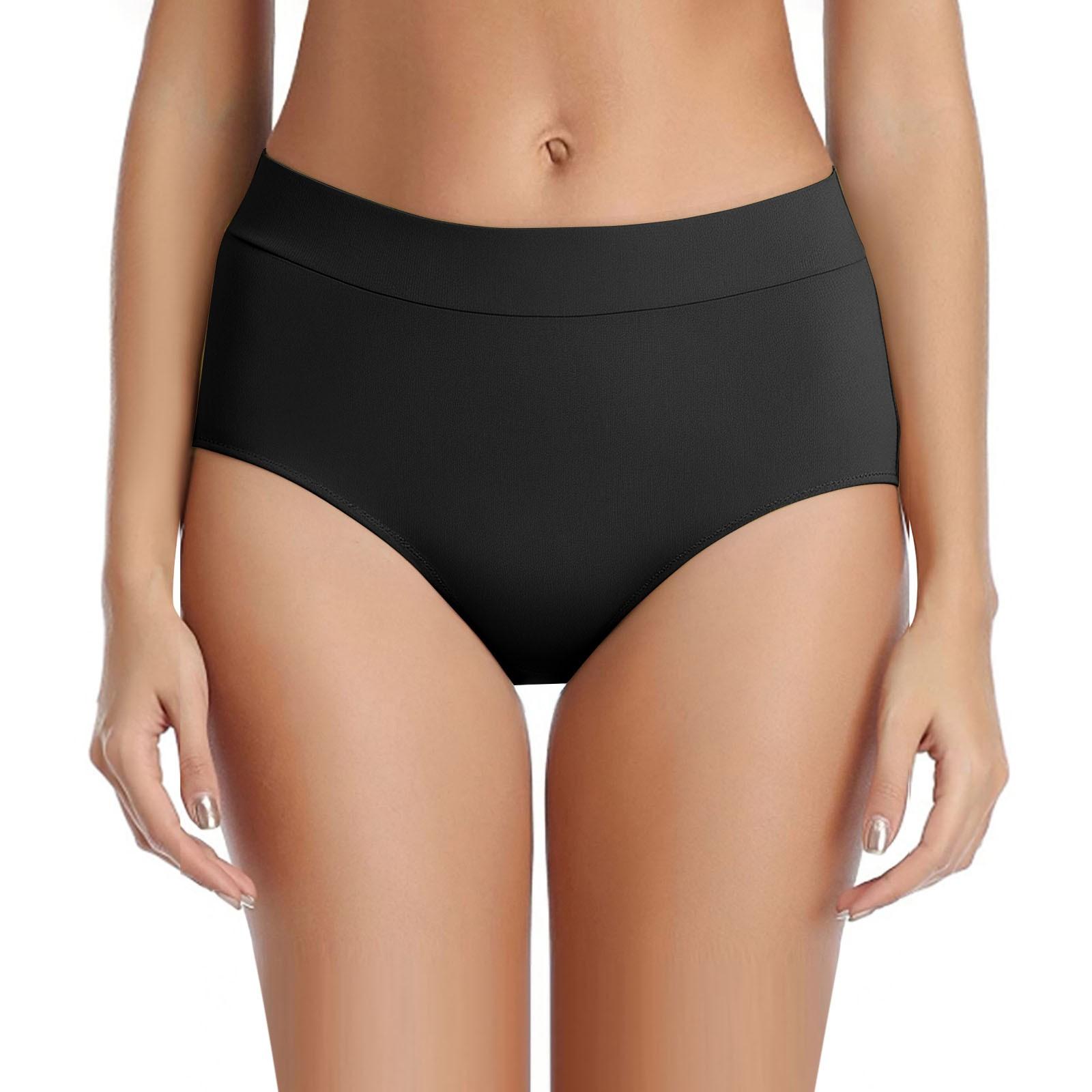 

Купальники, менструальные герметичные бикини, впитывающие штаны, плавки с высокой талией для женщин-подростков XXL чёрный