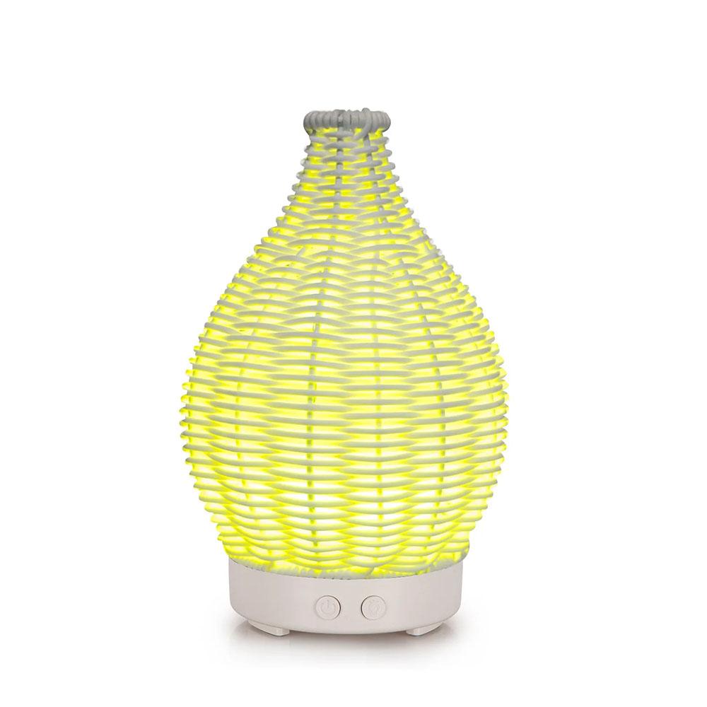 Wood Weave Vase Humidifier Aromatherapy Household Vase Air Humidifier Ultrasonic Mute Colorful Humidifier Spray Instrumen