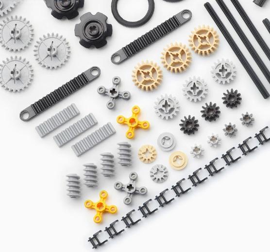 116PCS MOC Bulk Technical Parts Pin Liftarm Bricks Set Axle Connector Gear 40 Tooth Building Blocks Compatible Technology Toys