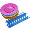 Clown Show Acrobatic Turntable Flying Disc Spinning Plates Sticks  Kids Adult