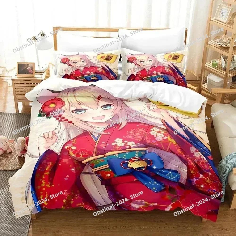 Anime Akai Hato Beding Set Printed Bed Linen Set With Pilowcase Bed Soft Duvet Cover Soft Single Double Quen Super King-Sized Dimensionsd Dimensions