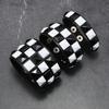 Black & White Square Nail Punk Bracelet - Rivet Street Style Wristband for Couples