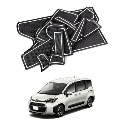 Auto Spec Toyota SIENTA 10 Series Interior Rubber Door Pocket Noise Console Custom Accessories with Blue (3rd Generation, 2022-Present) Mats, Mats,