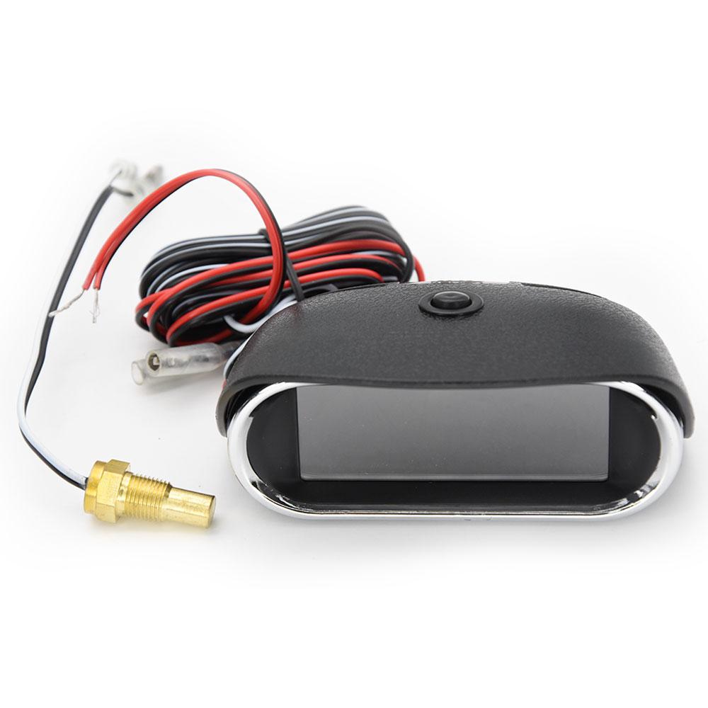 Miernik Napięcia 2 W 1 + Wskaźnik Temperatury Wody + Adapter 34mm Czujnik 10mm 1/8NPT 12V 24V Samochód Ciężarówka Wyświetlacz LCD Podświetlenie