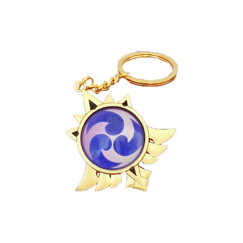 Seven Impact Genshin Elements Keychain Geo Anemo Electro Dendro Hydro Pyro Cryo