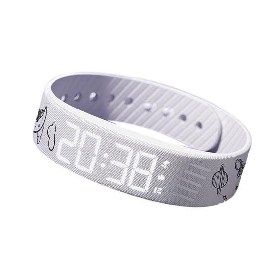 Fitness Alarm Clock Watch IP65 Waterproof Multifunctional USB Charging Digital Silent Vibration Wake-Up Sports Wristband