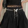 2000s Butterfly Waist Chain for Lady Adjustable Chain Belt Metallic Waist Chain Body Chain Skirt Chain Belt Waist Jewelry