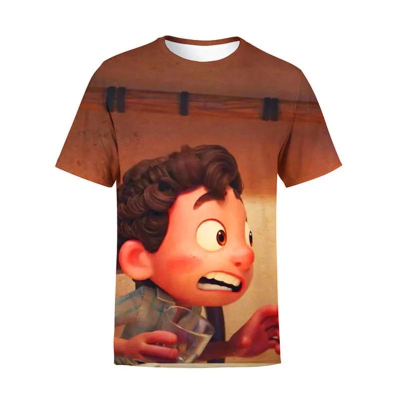 2026 Disney Movie Luca Clothes Children Summer 3d Printed Cartoon Short Sleeves Tops Tees