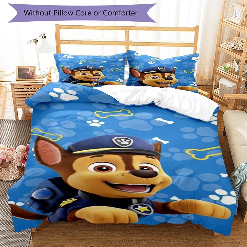 3pcs PAW Patrol Bedding Set Duvet Cover Closure Includes 1 Duvet Cover & 2 Pillowcases, Soft and Comfortable for All Seasons.