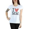 Disney Womens/Ladies I Love Mickey Mouse Cotton T-Shirt