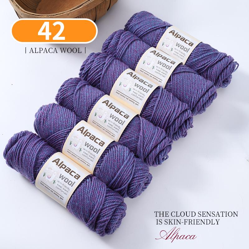 Alpaca Wool Medium Thick Yarn Ball for Hand-Knitted Cardigans, DIY Scarves, and Sweaters