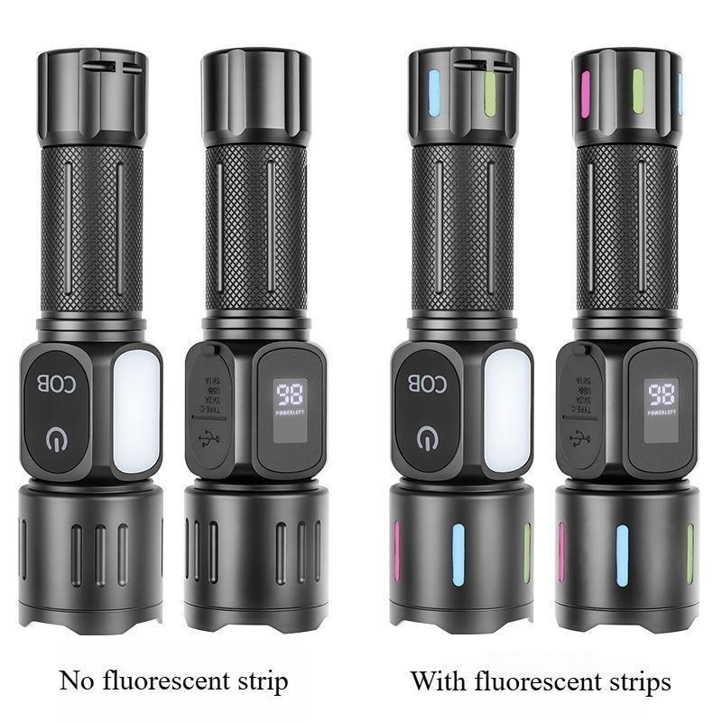 2026 New Waterproof LED Flashlight, Powerful USB Type-C Rechargeable  Flashlights with Magnet, Side Light, 9 Modes for Home Outdoor Emergency