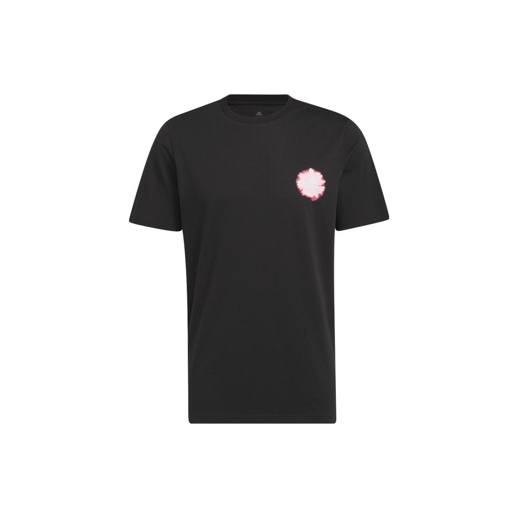 adidas T Shirts Men's Black Crew Neck Moderate Straight Fit IC7748