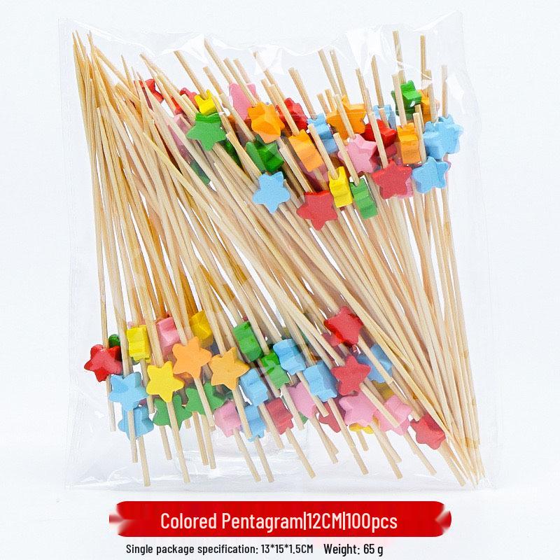 

Бамбукові шпажки для фруктів та коктейлів 12 см – Креативні художні зубочистки для десертів