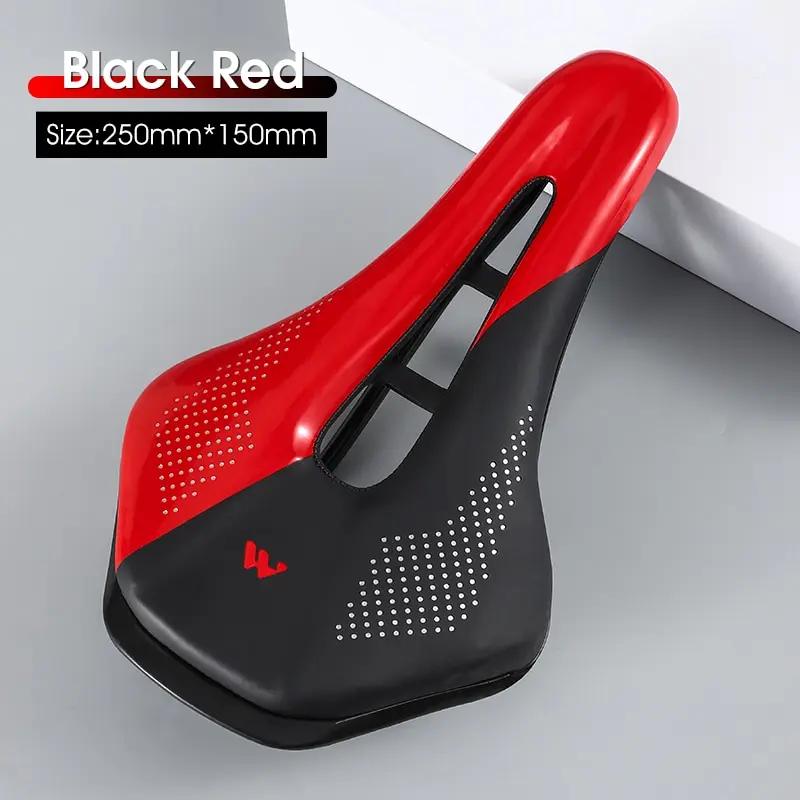 WEST BIKING Ultralight Mountain Bicycle Saddle MTB Short Nose Road Bike Seat PU Leather Hollow Prostatic Saddle Bicycle Parts