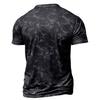 Men's Gym Muscle Tee Short Sleeve Round Neck T-Shirt Casual Printed Tee Shirt for Exercise Vacation Streetwear