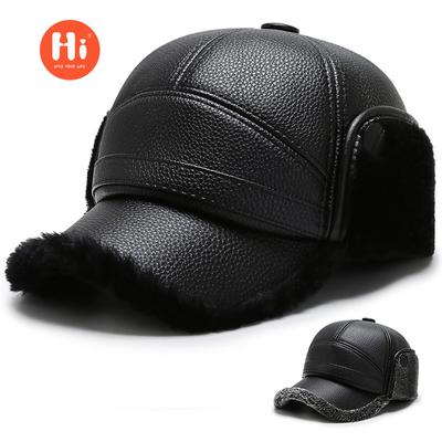 Czapka bejsbolowa męska czapka męska czapka na uszy zimowa termiczna czapka czapka staruszka
