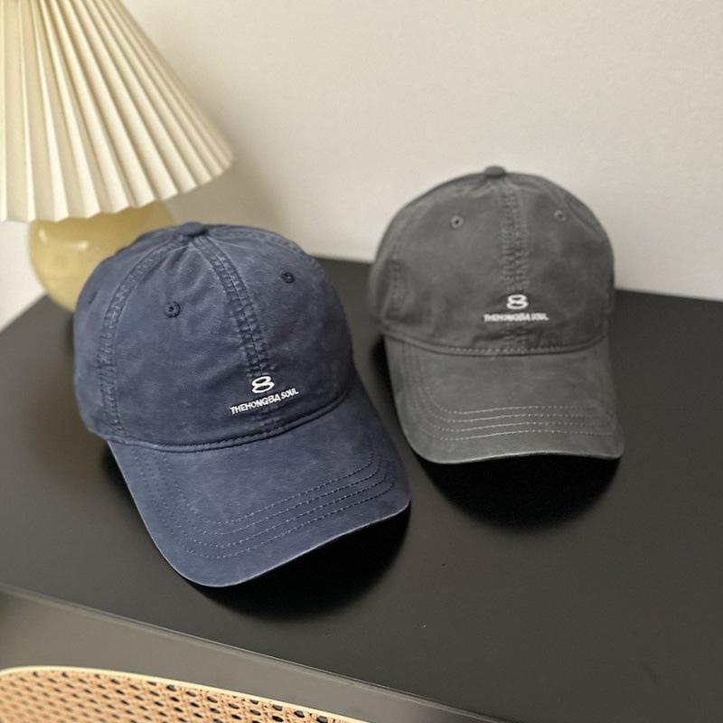 American street embroidery baseball cap children big head circumference showing face small curved brim shading simple hard top cap male tide