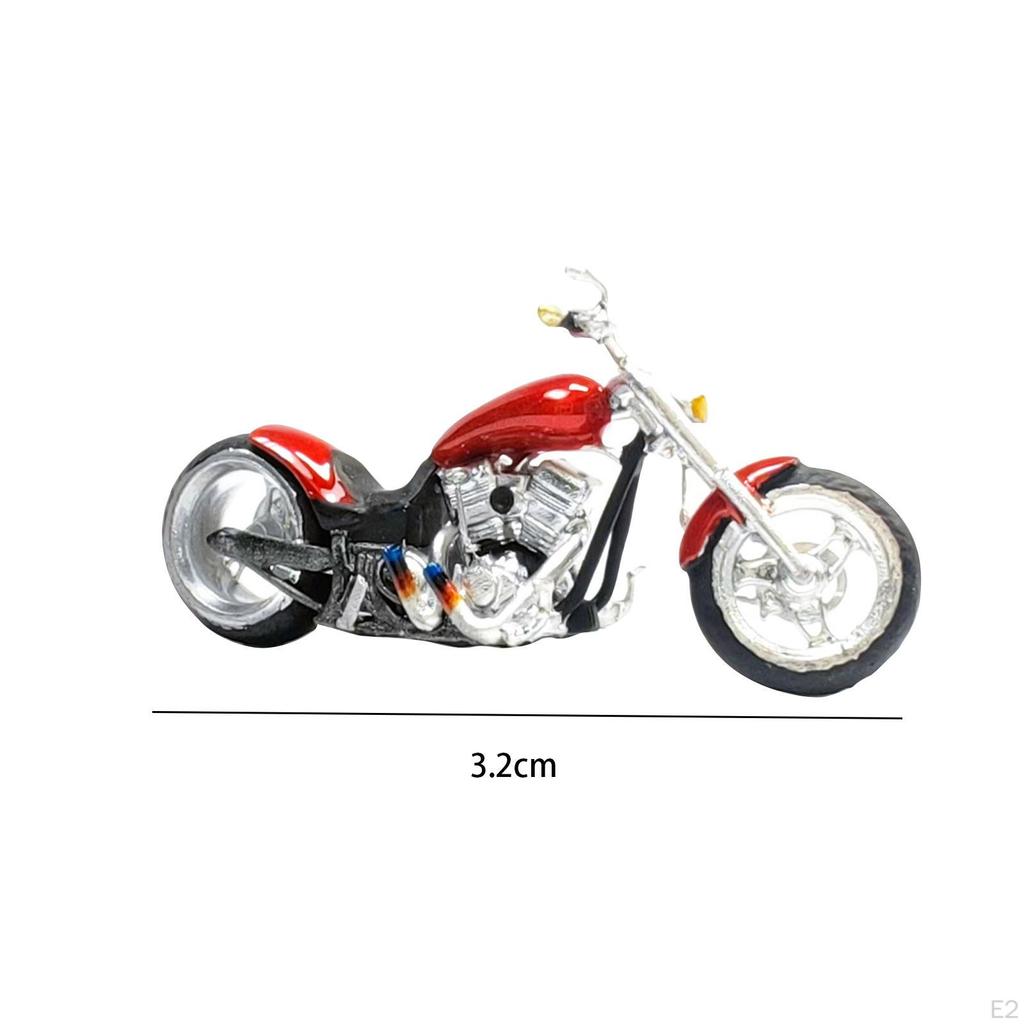 1/64 Miniatur-Motorradfiguren für Szenenbau, Eisenbahn-DIY-Projekte