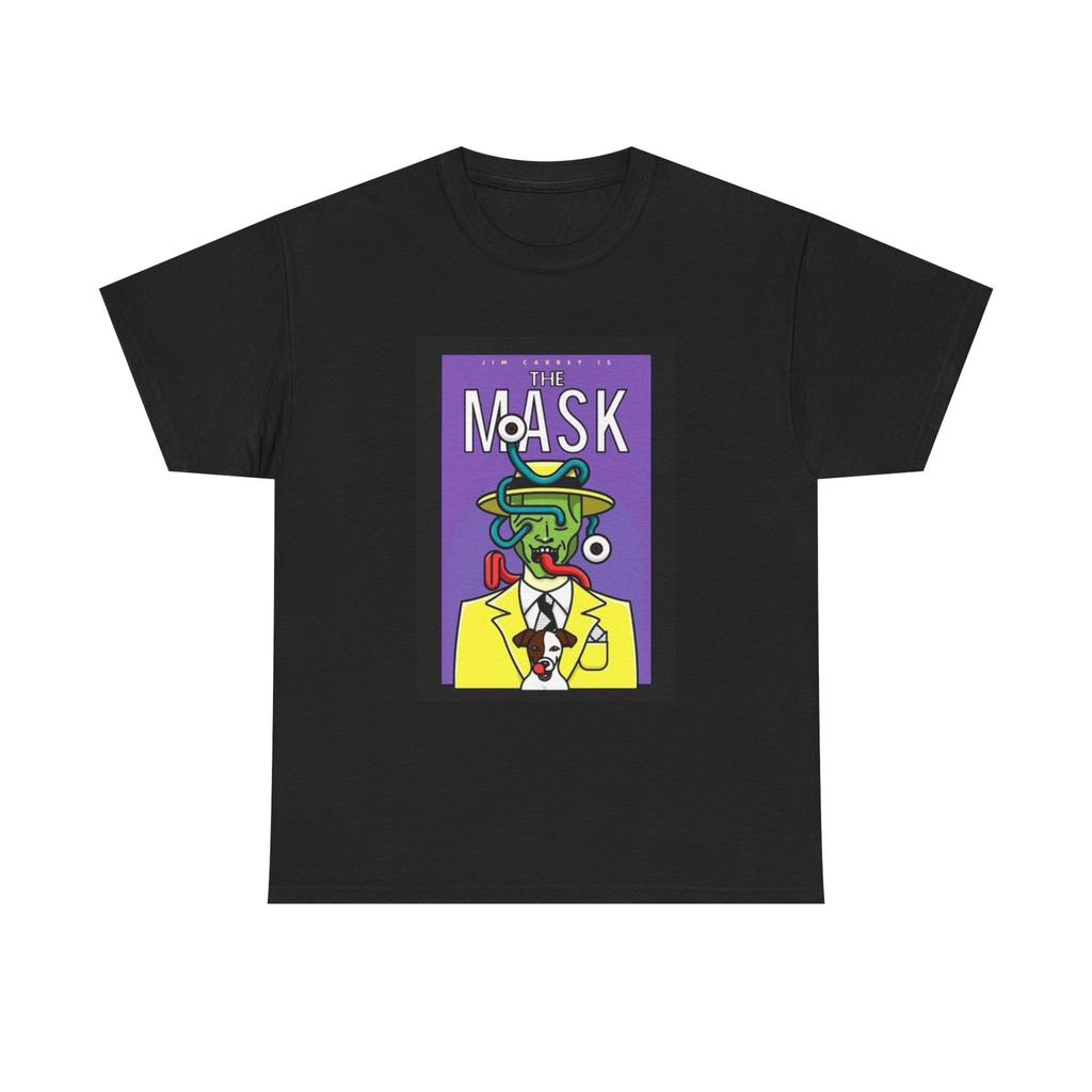 The Mask Shirt Jim Carrey Movie Poster Painting Unisex Heavy Cotton Tee Designer Clothes Men Oversize T-Shirts Men