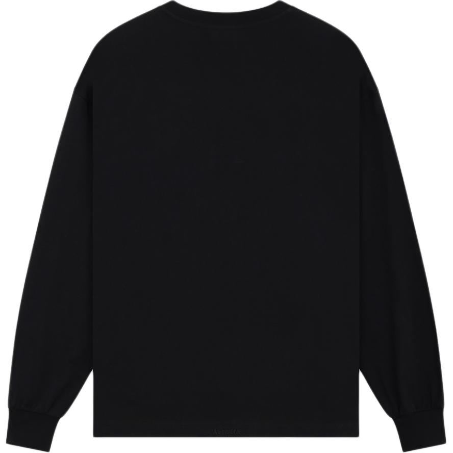 WE11DONE FW25 Basic Logo Long Sleeve T-Shirt Unisex Tops WD-TT3-25-720-U-BK
