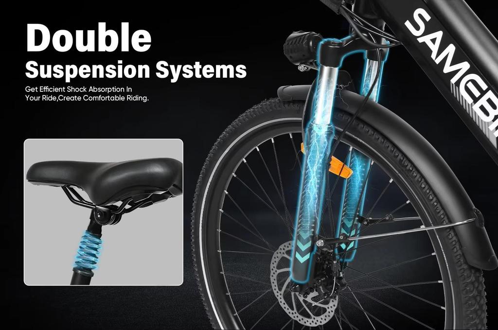 New electric bicycle SAMEBIKE RS-A01 Pro-T 36V15AH detachable battery electric bicycle 26 inch tire electric bicycle