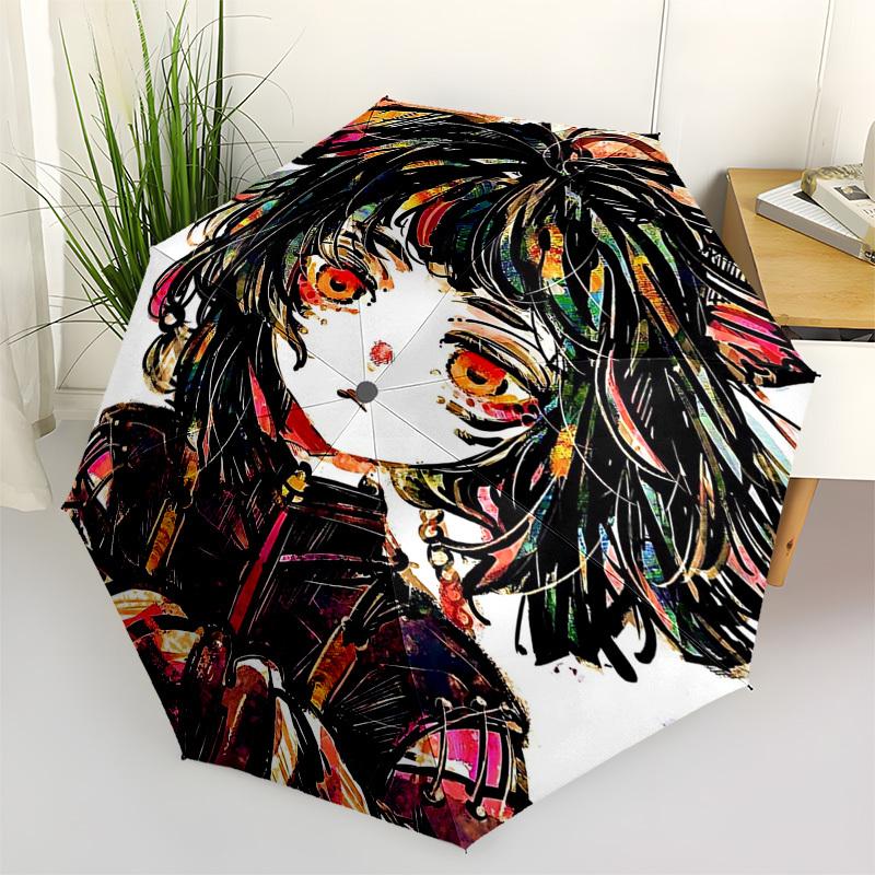 

1pc Anime Character Automatic Opening Umbrella with Portable Tri-Fold Design, 8-Rib Iron Frame - Outdoor for Fans, Travelers, Daily Use, Gift Idea.U03