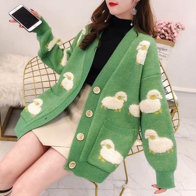 Maglione lavorato a maglia sottile di media lunghezza taglie forti Decorazione tascabile con bottoni femminili Maglione cardigan casual da donna Primavera Autunno 2020