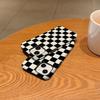 Classic Monochrome Black White Geometric Checkered Square Art Film Aesthetic Protective Shockproof Bumper Phone Case For iPhone 14 15 16 Pro Max Plus