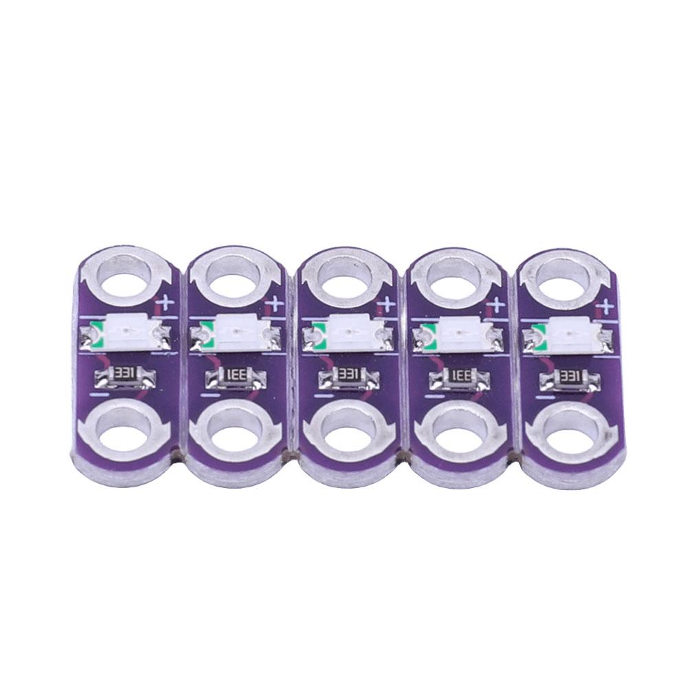 Pack of 5 Lilypad LEDs Red/White/Yellow/Blue/Green LilyPad Sewable Wearable LED Smart Electronics Lilypad LED for Arduino