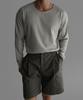 Baulopeulodeogteu Summer Ribbed Boat Neck Knit Tee [Beige]