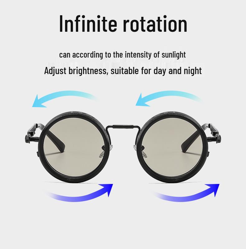 New Steampunk Outdoor Polarized Sunglasses with 9-Level Adjustable ND Filter