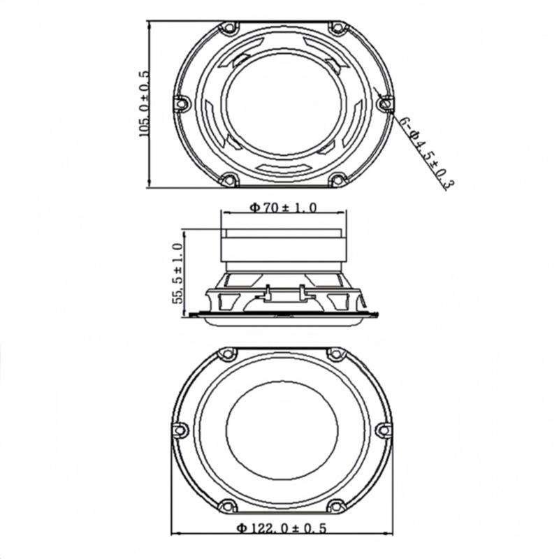 1Pair 4inch Sound Full Ranges Speaker 4Ohm 30W Subwoofer Speaker Magnetic Portable Speaker