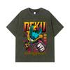 275 GSM Washed T-shirts 100% Cotton My Hero Academia V1 Deku Print Unisex Heavy Cotton T Shirt