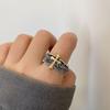 European and American Feather Cross Ring Men's and Women's Fashion Design Trendy Ring