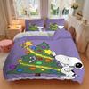 3Pcs Snoopy Christmas Tree Bedding Sets For All Sizes New 3D Printed Bed Cover Comforter Duvet Cover Pillowcase Bedroom Decoration