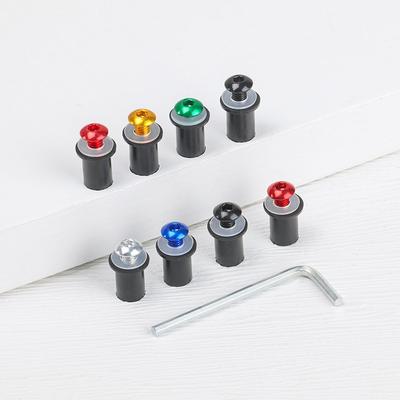 10 Stück Aluminium Motorrad M5 x 15mm CNC Windschutzscheibe Schrauben Muttern Befestigungssatz Motorrad Montage