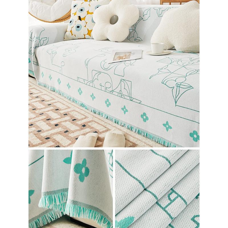 Housse de Canapé Chenille Anti-Rayures Universelle Quatre Saisons Nouvelle Serviette de Canapé Universelle Intégrale Lavable en Machine
