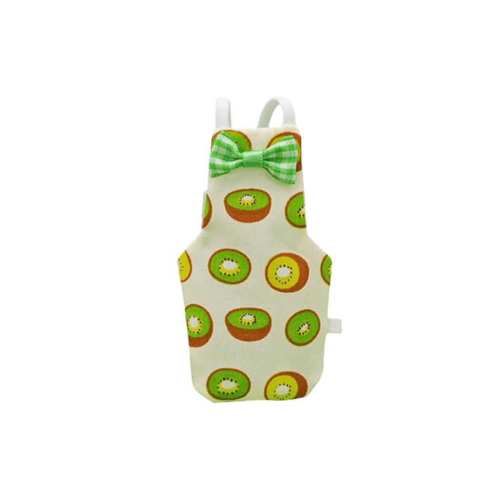 Adjustable Pet Parrot Diaper Fruit Pattern with Bowtie Bird Nappy Soft Fabric Breathable Bird Flight Suits for Cockatiel Pigeons