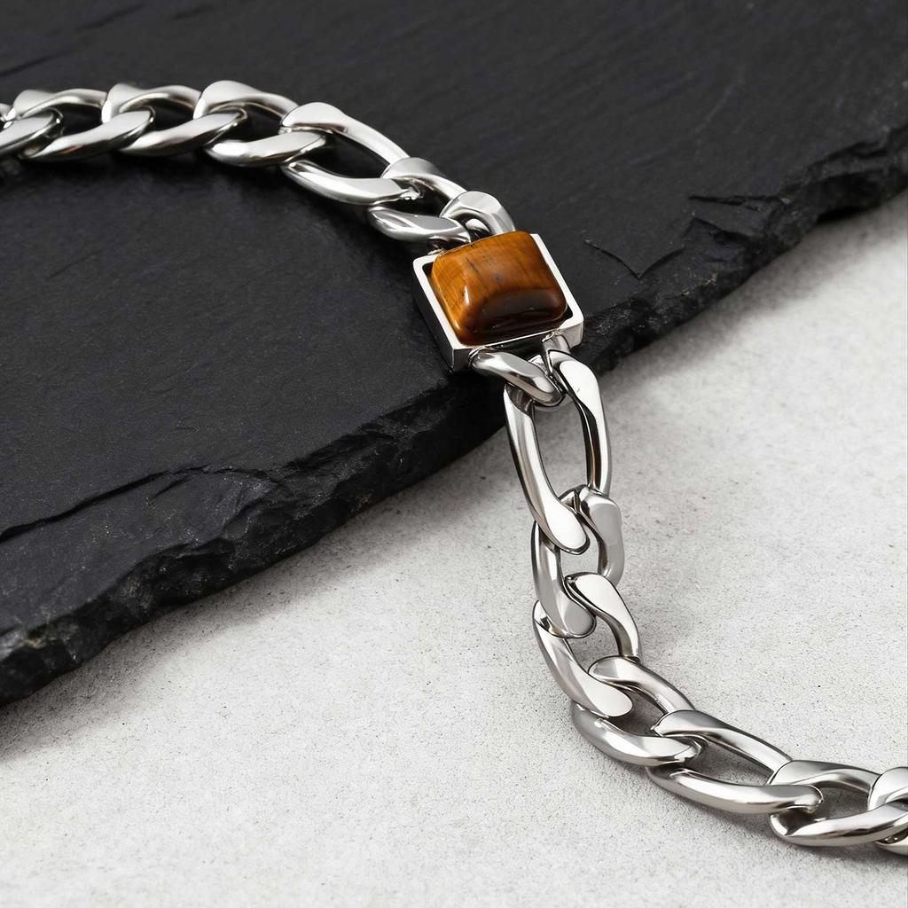 Trendy Punk Stainless Steel Thick Chain Bracelet Unisex Heavy NK Chain Fashion Accessory for Men And Women