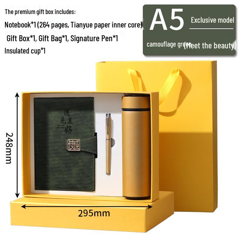 A5 Custom Strap Diary Notebook with Logo in Gift Box
