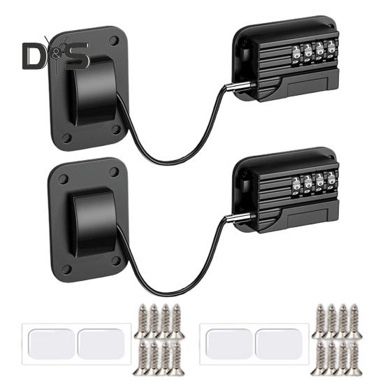 Refrigerator Freezer Door Lock with Password Adjustable Design No Tools Installation Easy To Set-up Child-Proof Fridge Door Lock