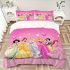 Princesses Colorful Dresses Print 3Pcs Bedding Setduvet Cover With 2 Bedropillowcase Home Birthday Gift