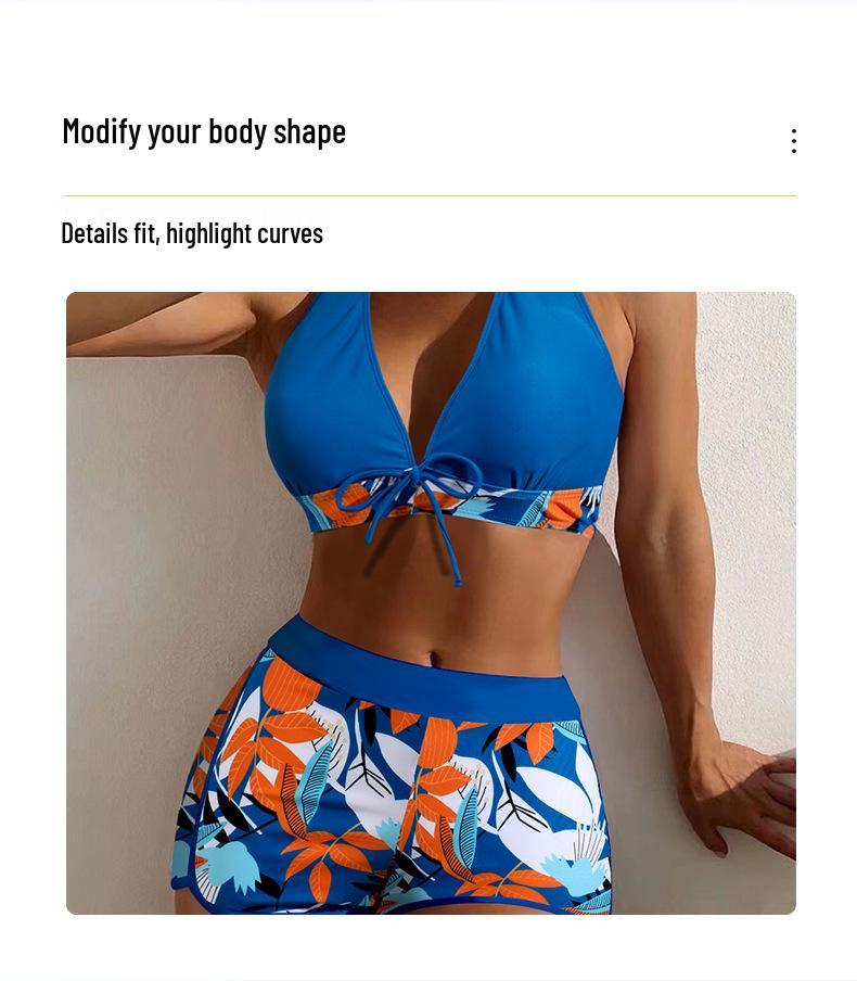 2025 Multicolor High-Waisted Bikini – European & American Style Women's Swimwear